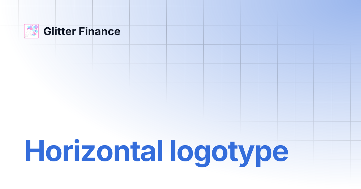 Horizontal logotype | Glitter Finance